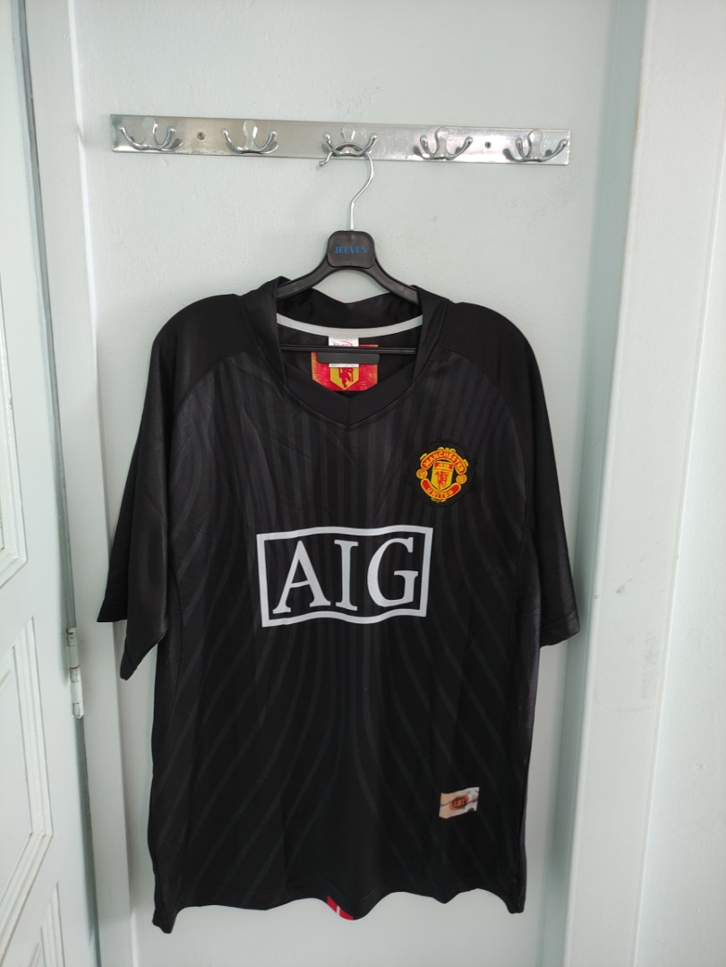 Manchester united black aig hot sale jersey