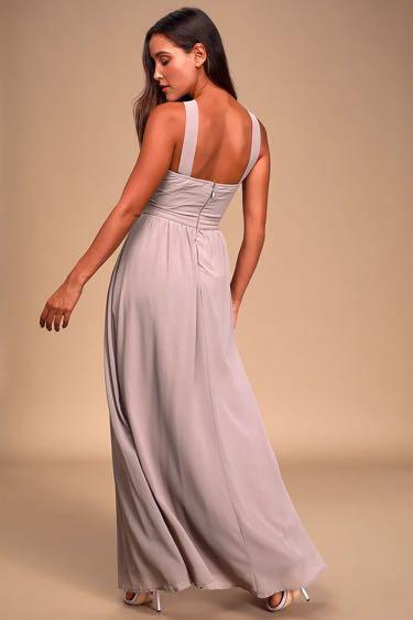 Lulus Air of Romance Taupe gown