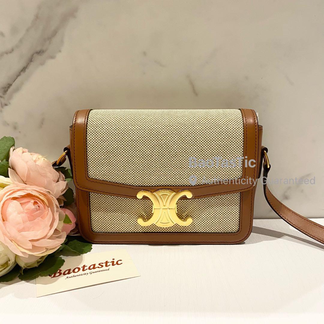 Celine SMALL BUCKET IN TRIOMPHE CANVAS AND CALFSKIN WHITE, Luxury, Bags &  Wallets on Carousell