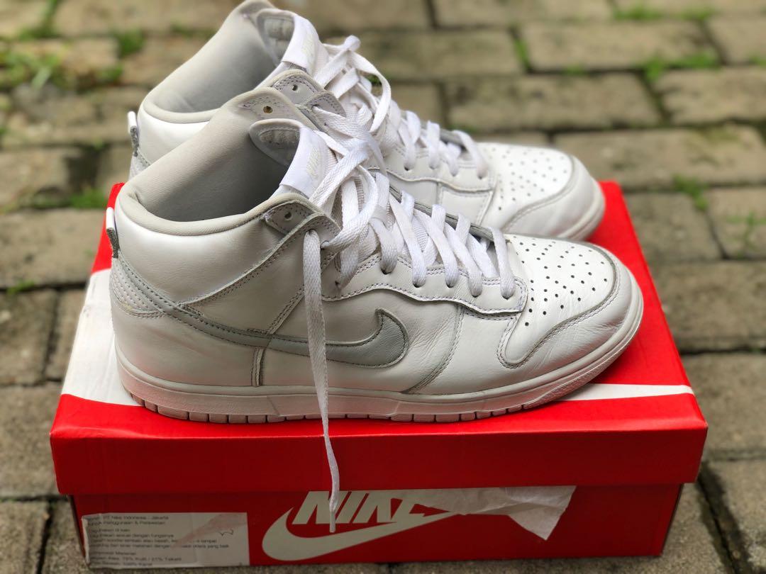 nike dunk hi red white