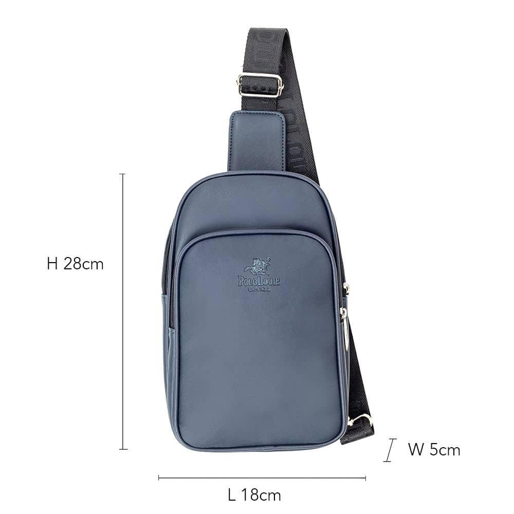 Original Polo Louie Men Luxury Leather Business Messenger Bag Smart Sling  Shoulder Bag 9204-3 Khaki 2