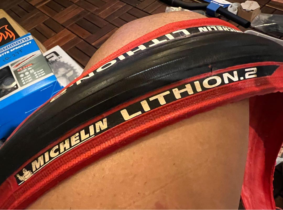 Pair of Michelin Lithion.2 road tires
