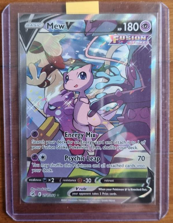 Pokemon TCG OCG Sword & Shield Fusion Strike (2021) Mew V Alternate Art  (AA) (251/264)