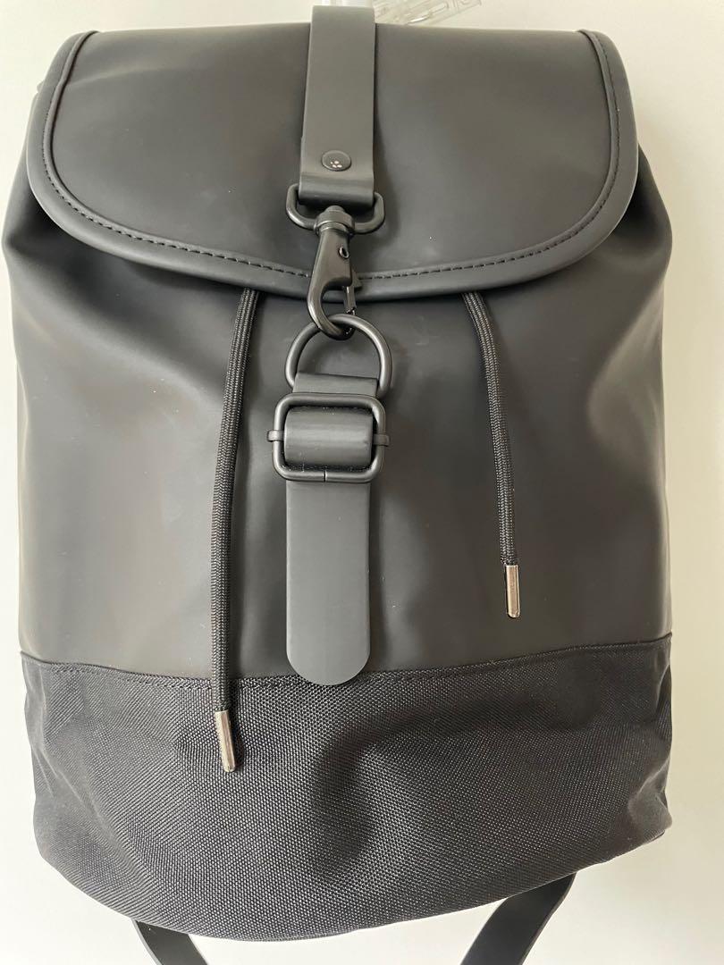 Rains drawstring backpack discount black