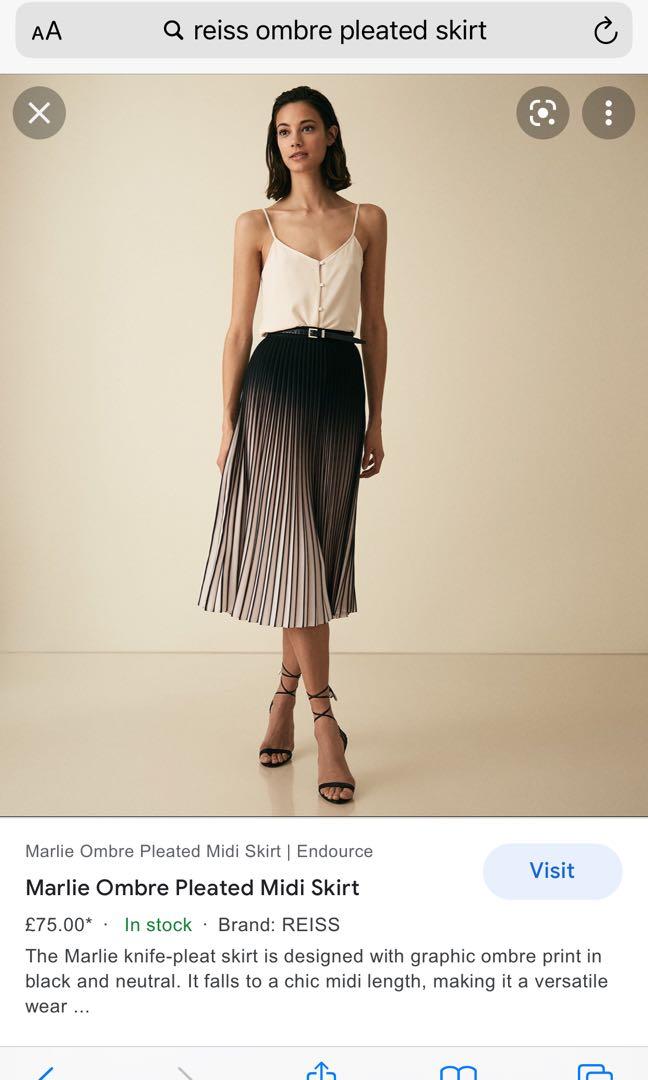Reiss Marlie Ombre Pleated Midi Women s Fashion Bottoms Skirts on Carousell