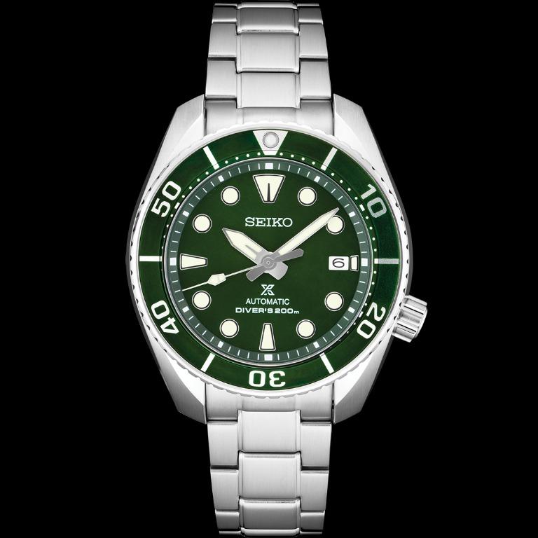 Seiko Prospex Green Sumo Hulk Automatic Watch SPB103 SPB103J1 (Category: Luxury Watches) located in San Juan City. Submitted by wilderness.voice (Listing ID 1133181582, Image 3). Description: Caliber Number: 6R35 Movement Type: Automatic with manual winding capacity Accuracy: +25 to -15 seconds per day Case Material: Stainless steel Crystal: Sapphire LumiBrite: Lumibrite on hands, indexs and bezel Clasp: Three-fold clasp with secure lock , push b