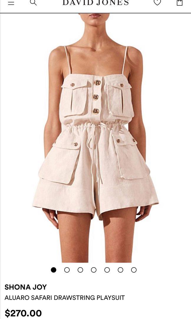 Shona Joy Aluaro Safari Drawstring Playsuit Women s Fashion