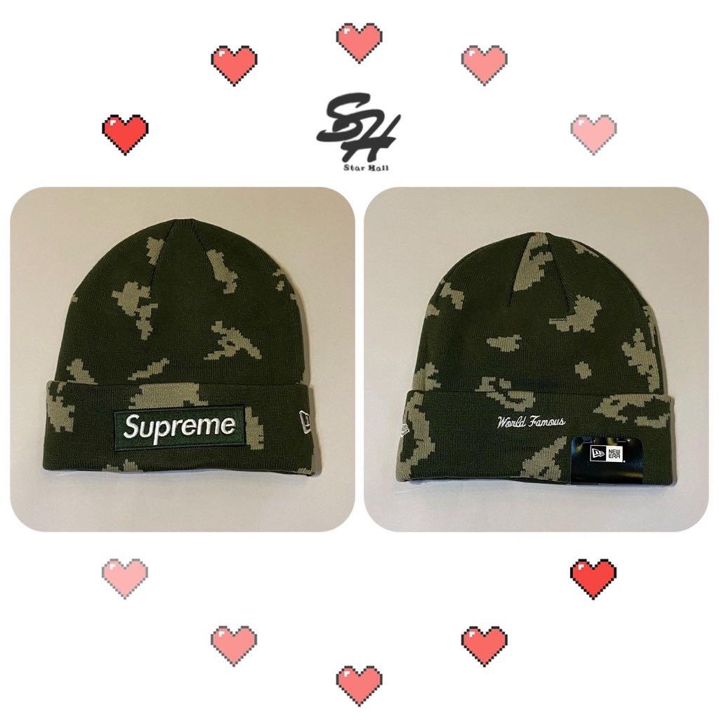 Supreme x New Era Box Logo Beanie 8色針織毛帽, 她的時尚, 手錶及