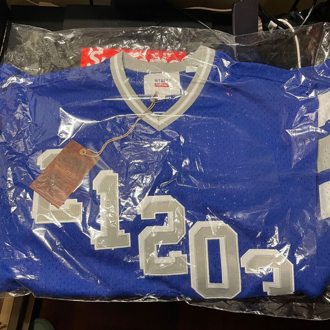 Supreme /WTAPS /Mitchell & Ness Hockey Jersey Blue Large, 男裝