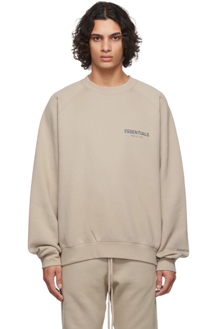 Tan Sweatshirts Sweatshorts FOG ESSENTIALS Men s Fashion Tops Sets Tshirts Polo Shirts on Carousell