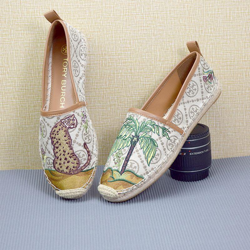 Tory Burch T Monogram Platform Embroidered Espadrilles Shoes, Women's  Fashion, Footwear, Loafers on Carousell