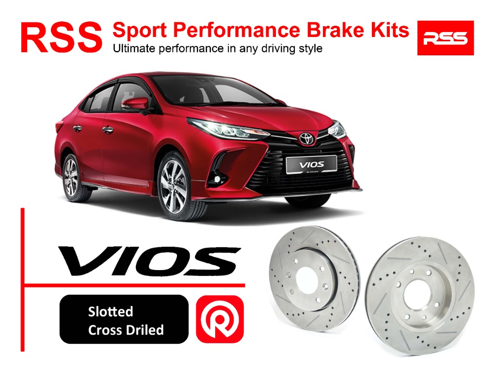 Toyota Vios 1.5J 1.5E NSP151 RSS Sport Disc Rotor Brake Pad, Auto ...
