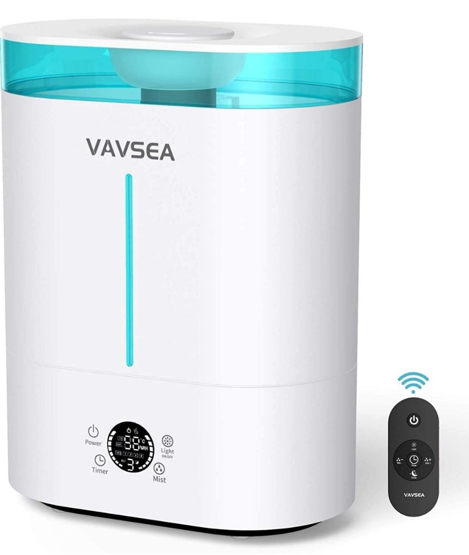 Timer Yoga VAVSEA 4L Top-Fill Cool Mist Humidifier 31 Working Hours for Home Office Ultrasonic Quiet Humidifiers with Remote Night Lights Waterless Auto-Off Bedroom 3 Adjustable Mist Mode 