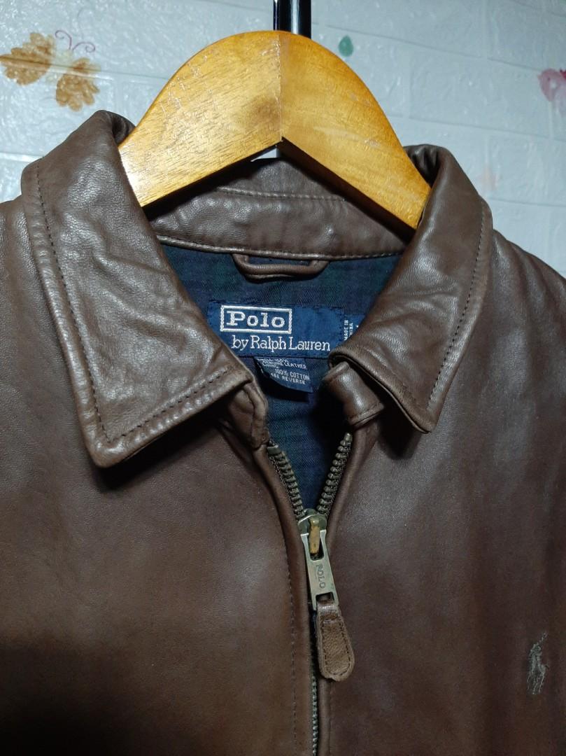 Vintage Ralph Lauren Leather Jacket, Men's Fashion, Coats, Jackets