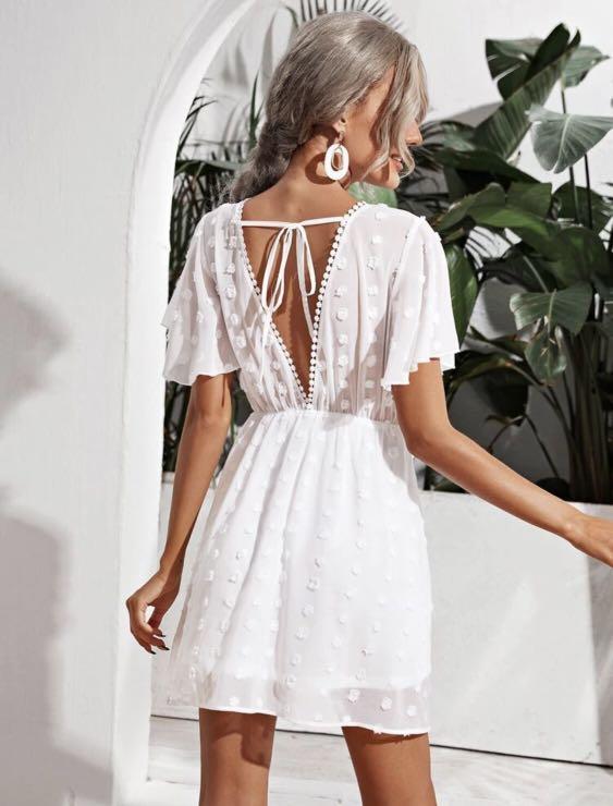 White beach dresses casual hotsell