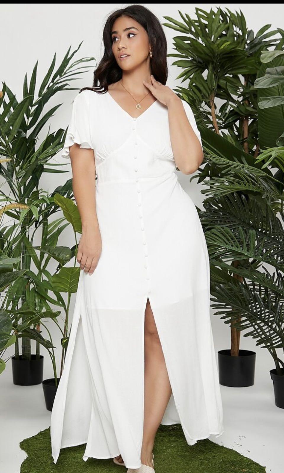White maxi dress size 16 hot sale