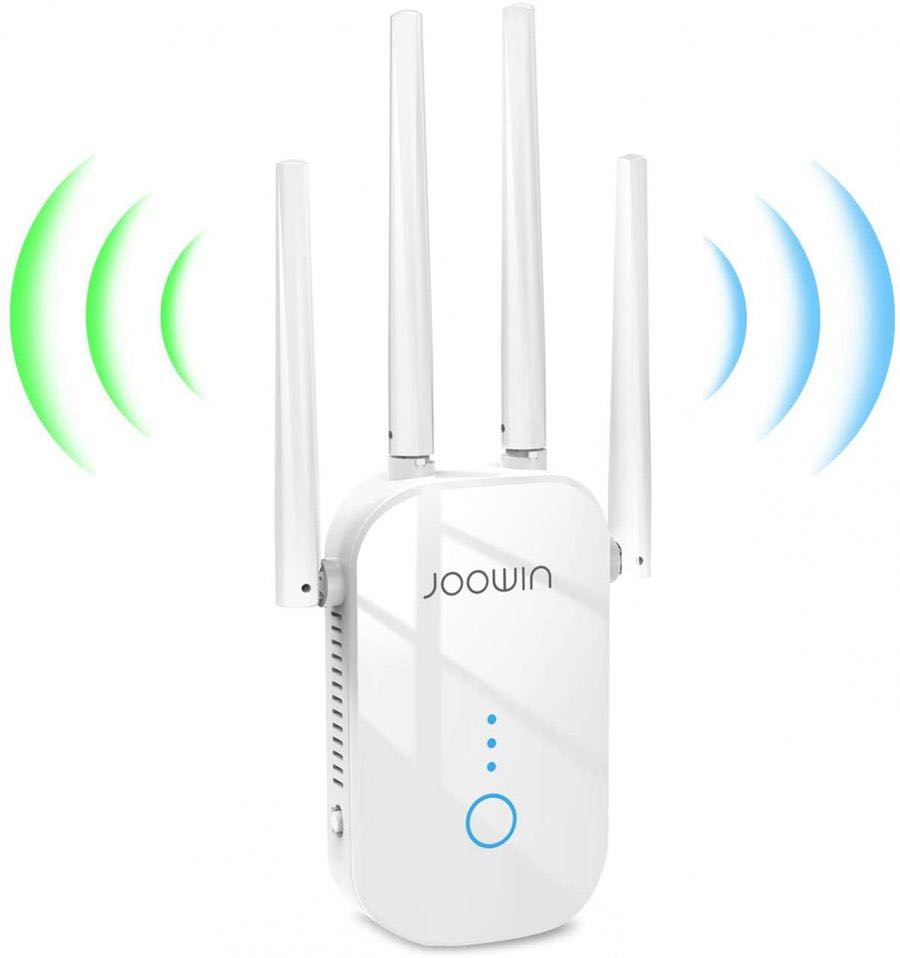 WiFi Extender JOOWIN 1200Mbps WiFi Range Extender WiFi Signal Booster for Home WiFi Repeater 2.4 5GHz Dual Band Coverage Up to 2500sq.ft Internet Wireless Signal Booster Computers Tech Parts Accessori...