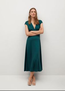 mango green maxi dress