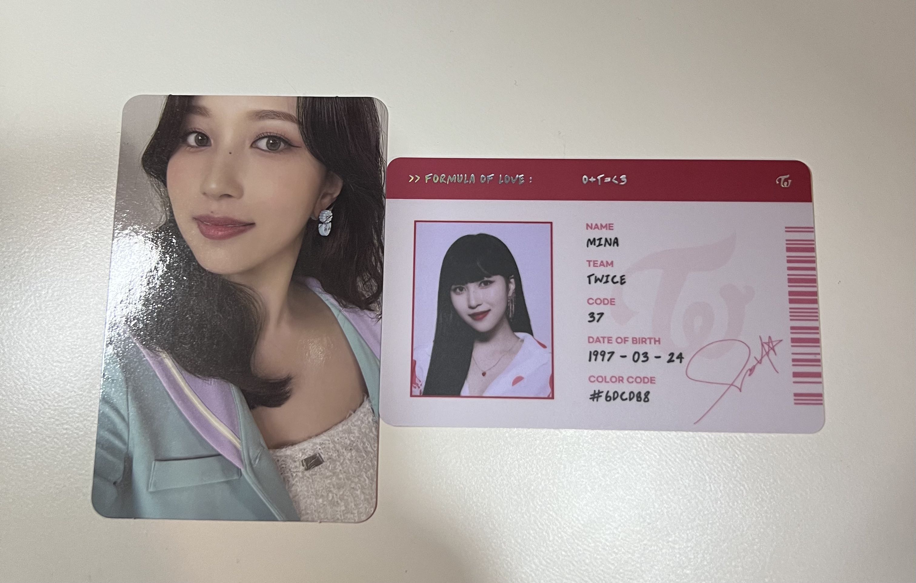 [wts] Twice Formula of Love Mina Photocard & ID, Hobbies & Toys