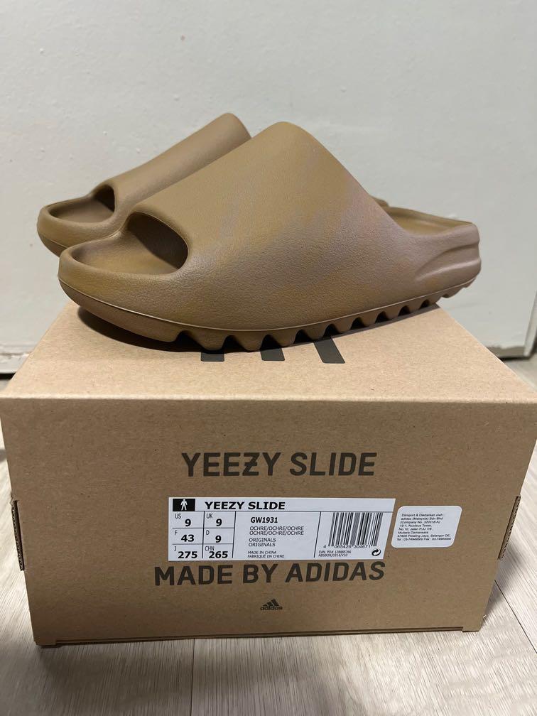Yeezy slides ochre, Men's Fashion, Footwear, Flipflops and Slides on  Carousell