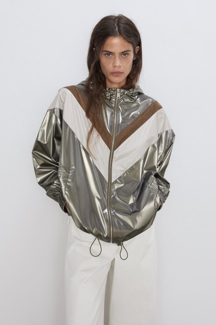 zara metallic jacket