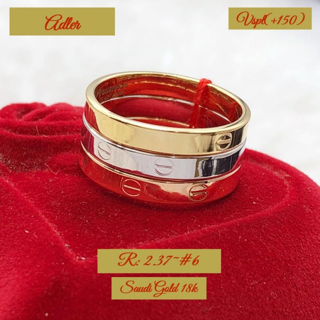 Cartier ring tri color hot sale