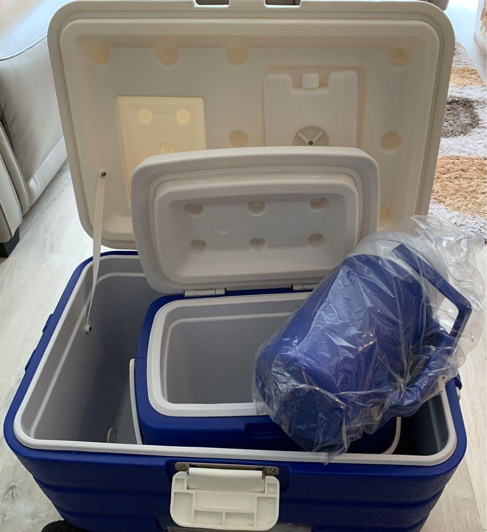 2 piece Cooler box with a water tumbler, Furniture & Home Living, Home ...