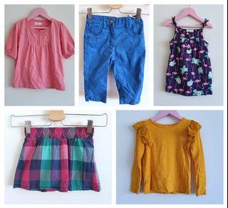 5 VGC size 4 shorts tops skirt Carters Esprit Pumpkin Patch Wilkie