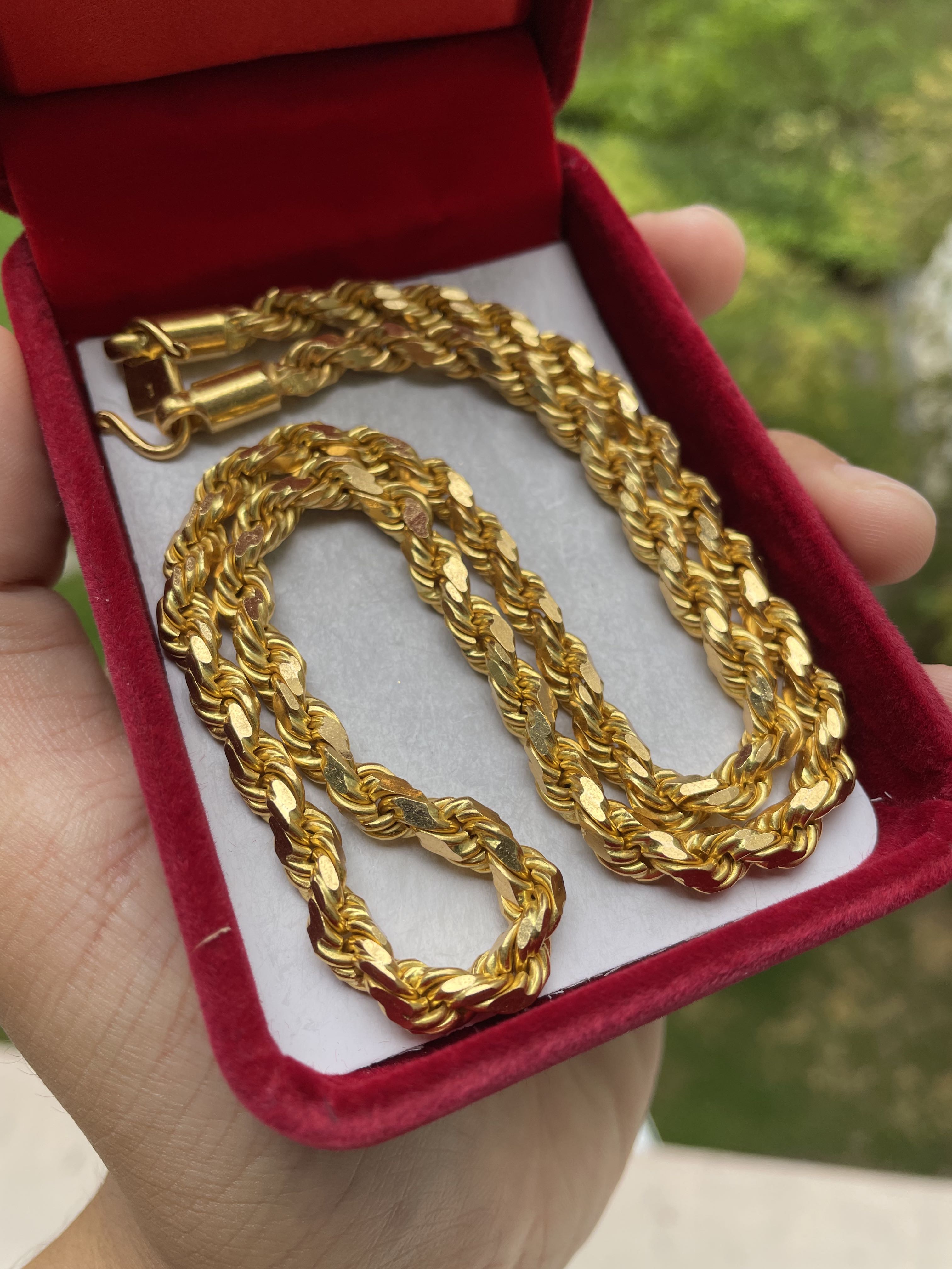 6mm 916 Gold Rope Chain Luxury Accessories on Carousell