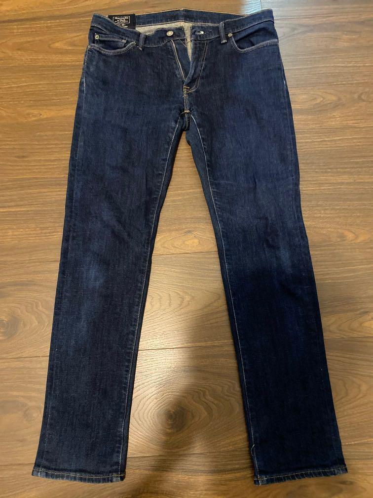Abercrombie and Fitch Jeans 32 Waist x 30 length Langdon Skinny Men s Fashion Bottoms Jeans on Carousell