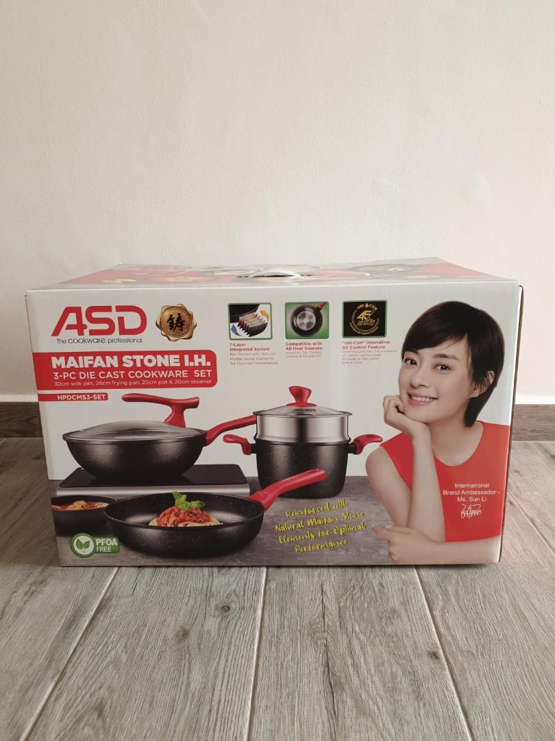 ASD The Cookware professional MAIFAN STONE 3 pc Die Cast Cookware Set