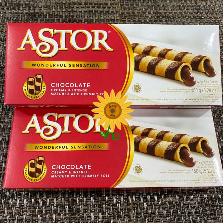 ASTOR Chocolate Wafer Stick 150gram, Food & Drinks, Packaged & Instant Food  on Carousell