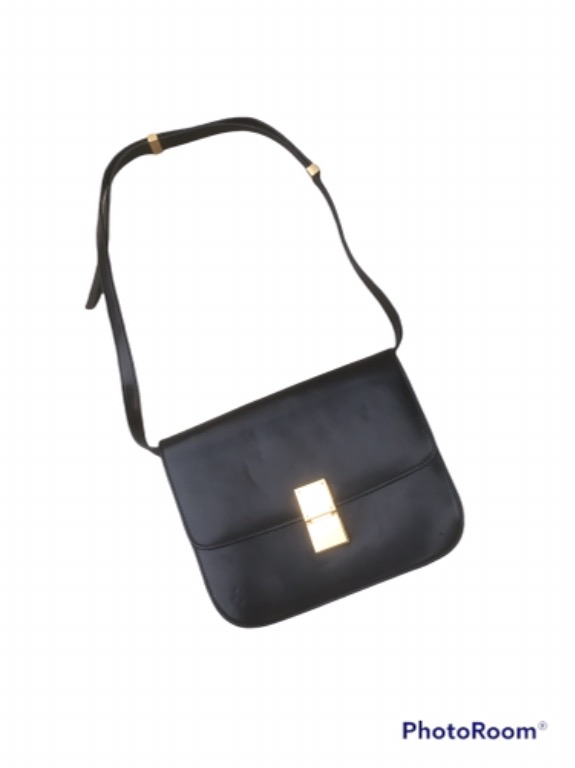 Auth CELINE Classic Box Teen Flap Bag Original Calfskin Leather