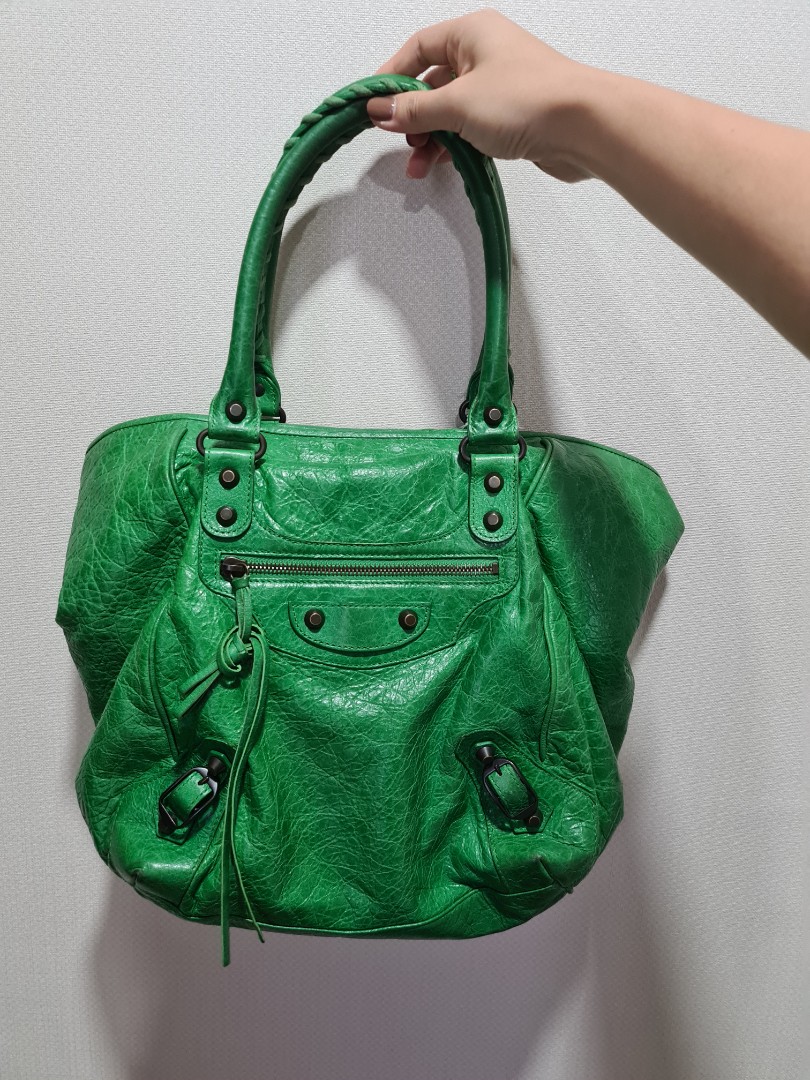 balenciaga tote bag green