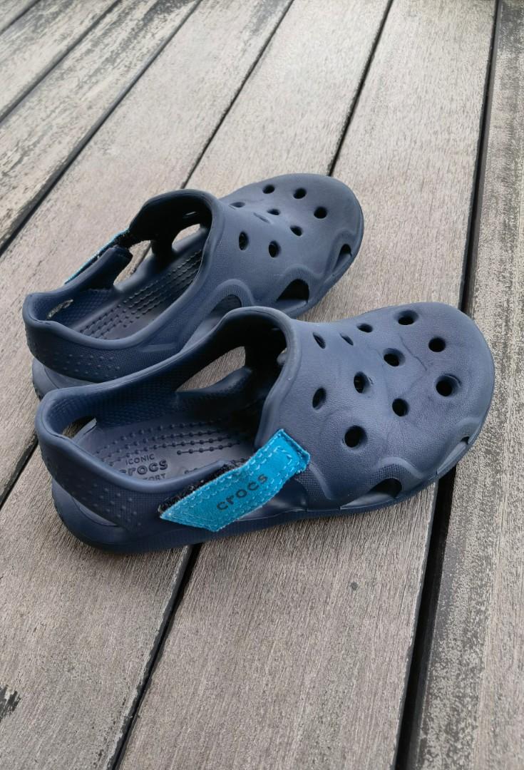 Blue Kids Crocs size C12 Babies Kids Babies Kids Fashion on Carousell