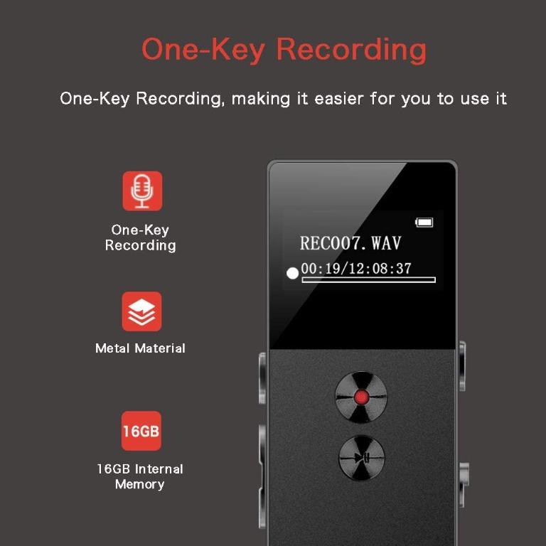 [BNIB] Mibao (V100) 16GB Digital Voice Recorder, Professional