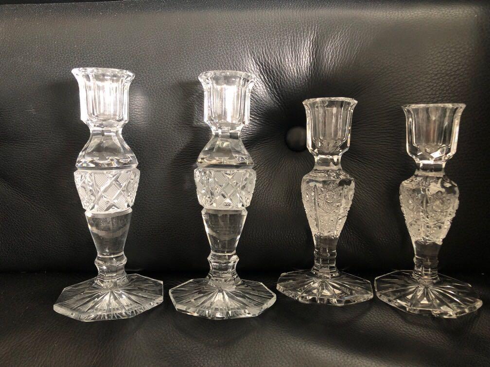 Bohemia Crystal Candlestick Holder, Hobbies & Toys, Memorabilia