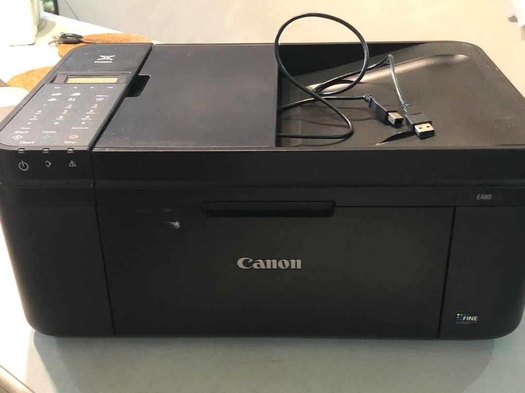 Canon pixma e480 with 3 ink cartridge 