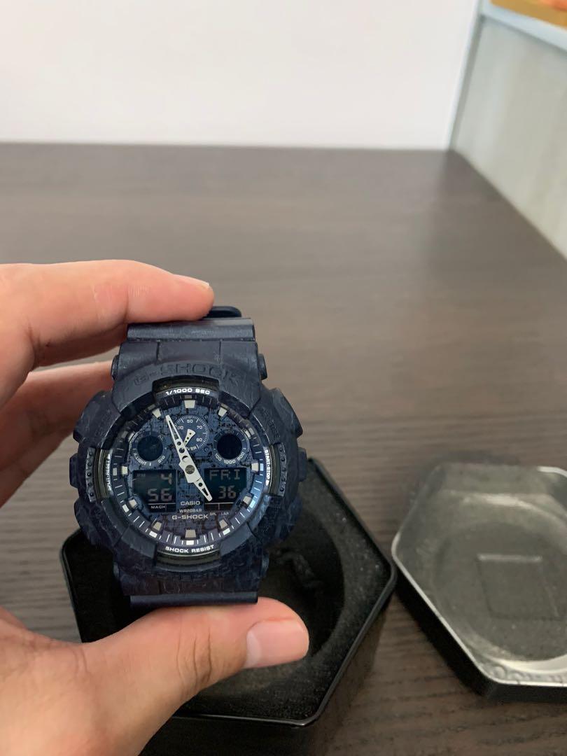 セール】 Analog-Digital Standard G-Shock Casio カシオ 腕時計 Cracked GA100CG-2A Watch  Pattern 腕時計 【重要】納期についてご確認ください:取寄せの為 10-19日程度かかります。