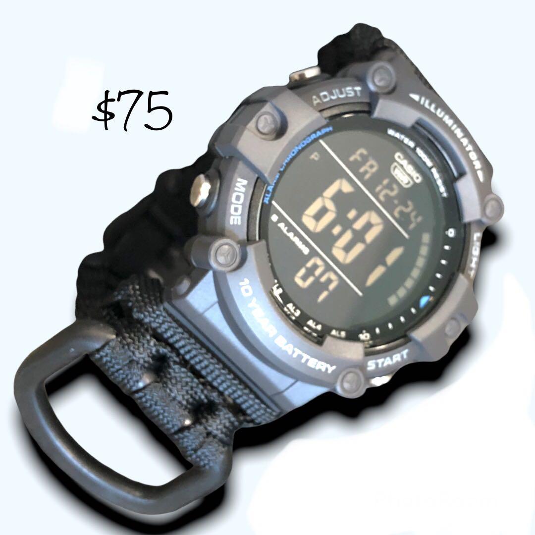 Casio Watch Paracord Casio Watch Bespoke Paracord Strap With Casio