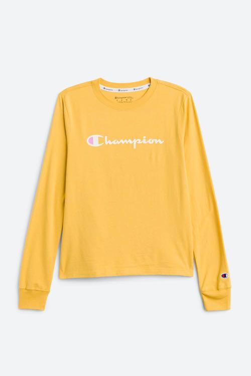 Champion long sleeve yellow hot sale