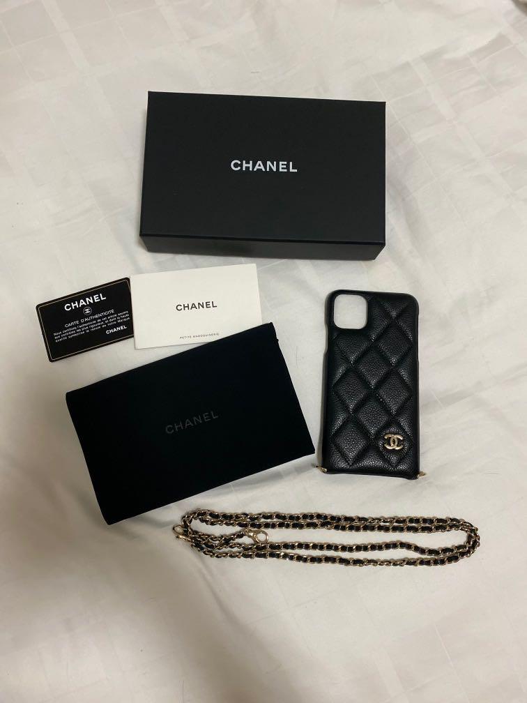Chanel iPhone 11 Pro Max Case With Cross body chain, Women's Fashion, Bags  & Wallets, Wallets & Card Holders on Carousell