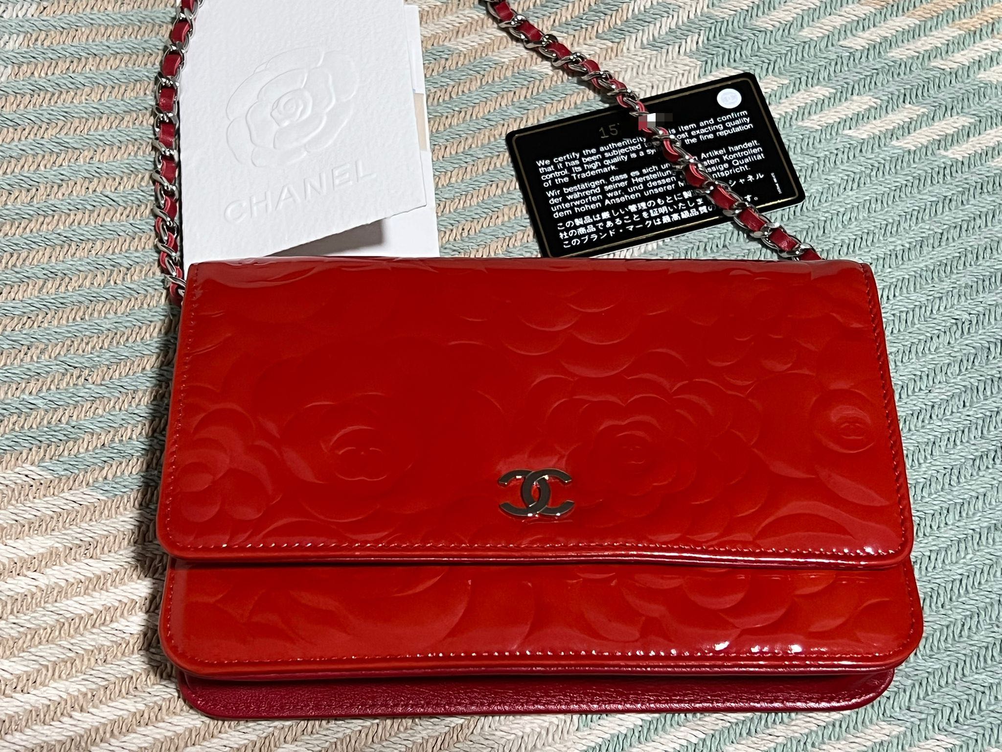 Style Rhapsody: Chanel Red Camellia Wallet on Chain (WOC)