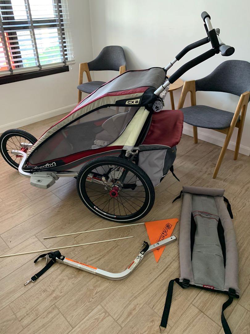 Chariot CX2 Stroller with Jogging and Bike Kits Made in Canada