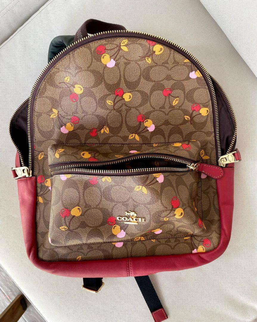 coach cherry backpack