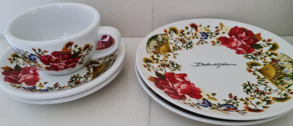 Dolce & Gabbana Loveramics Floral Ceramic Tea plate set, Furniture & Home  Living, Kitchenware & Tableware, Coffee & Tea Tableware on Carousell