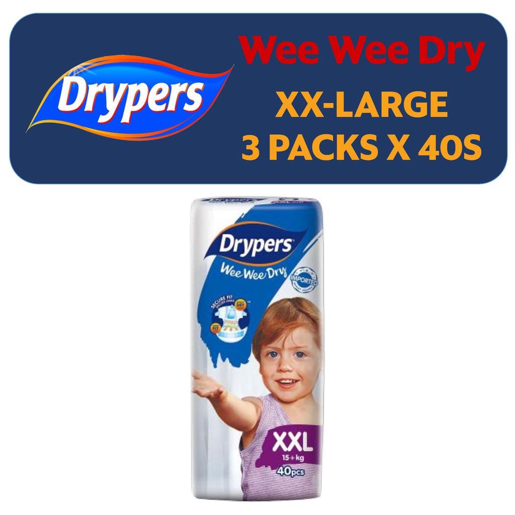 Drypers XXL Tape, Babies & Kids, Bathing & Changing, Diapers & Baby