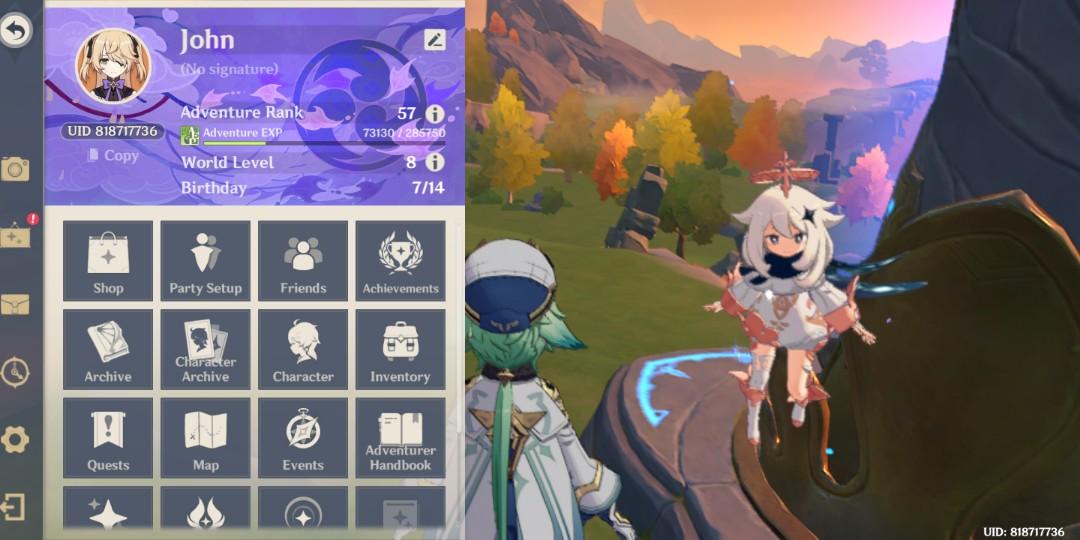 Genshin Impact Account Ar 57 Video Gaming Video Games Others On Carousell