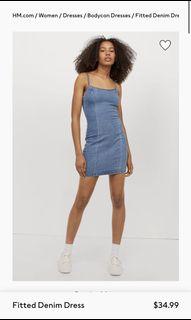 H&M Denim Bodycon Dress
