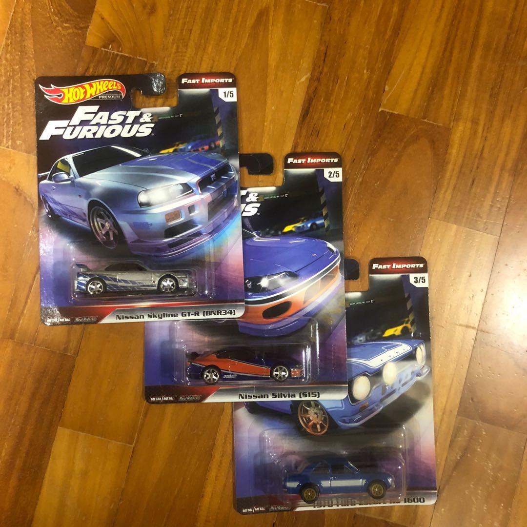 SPECIAL SALE! Buy 5 get 1 free! Hot Wheels Fast & Furious (Case A